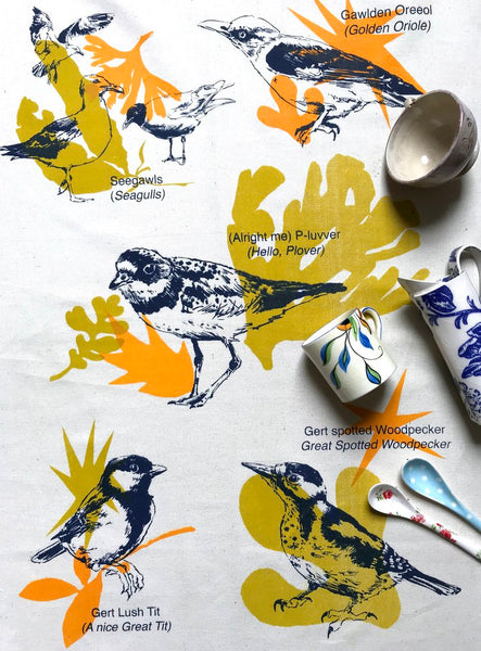 Bristol Birds, 'Brizzle Birds' Tea Towel, Sarah Targett