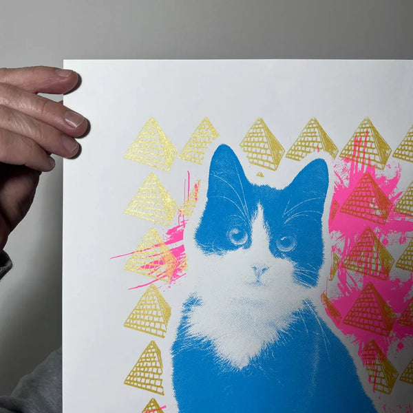 Cat Pyramids A3,  Memori Prints