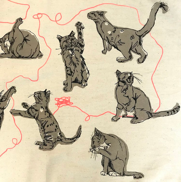 Cat Tricks Tea Towel, Sarah Targett