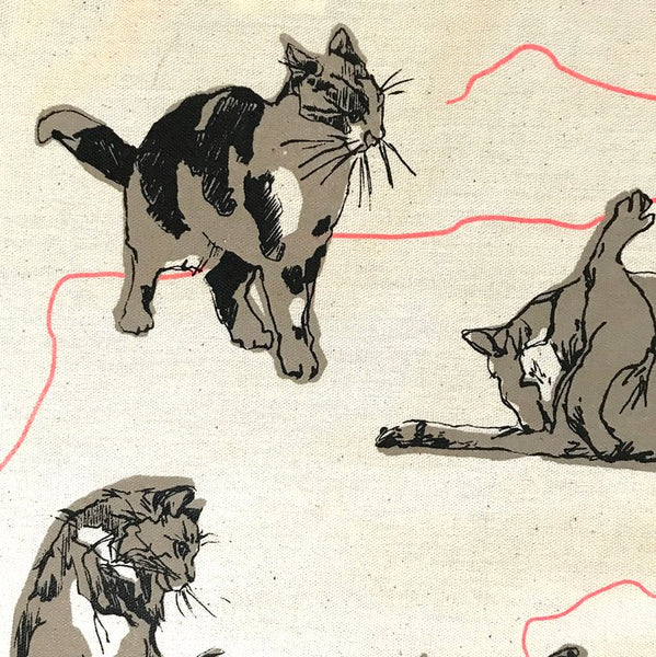 Cat Tricks Tea Towel, Sarah Targett