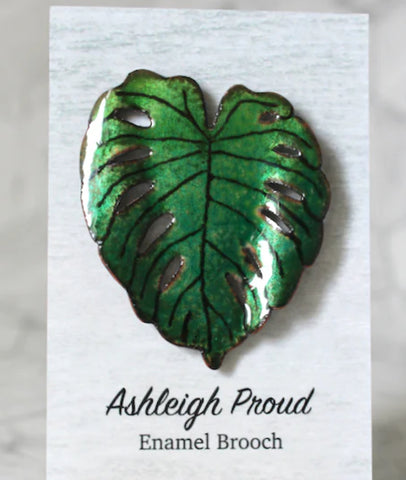Monstera Brooch, Deliciosa, B-MO1,