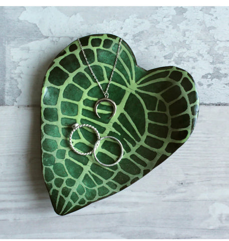 Anthurium Clarinervium Leaf Trinket Dish, TD-5,