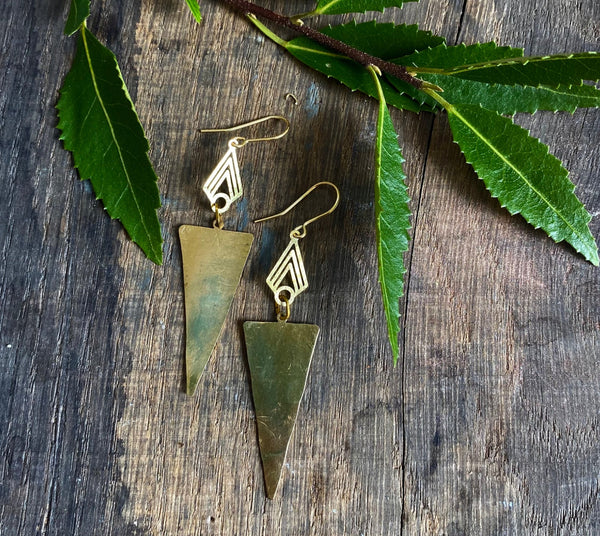 Beaux Triangle Earrings, Stuff Made from Things