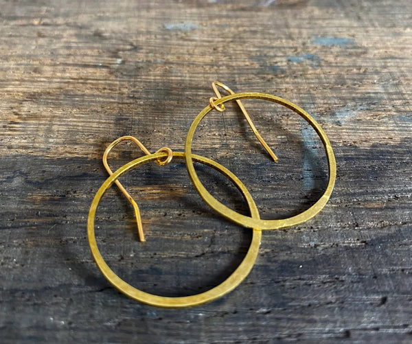 Large Planished Brass Hoops, Stuff Made from Things