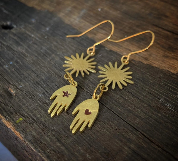 Bestowal Hand Earrings