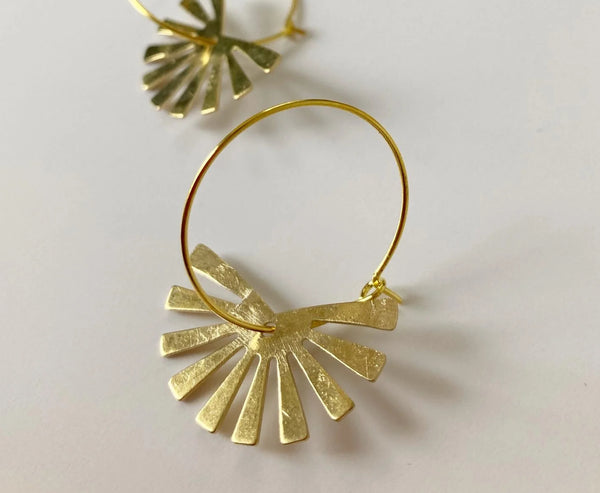 Sun Beam Earrings - Various finishes