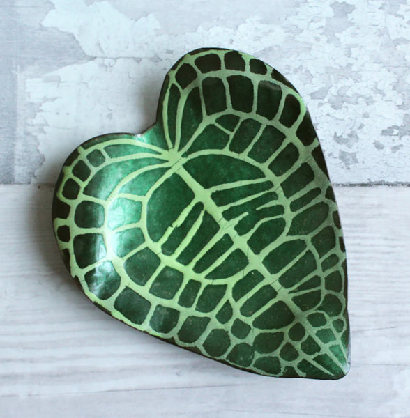 Anthurium Clarinervium Leaf Trinket Dish, TD-5,