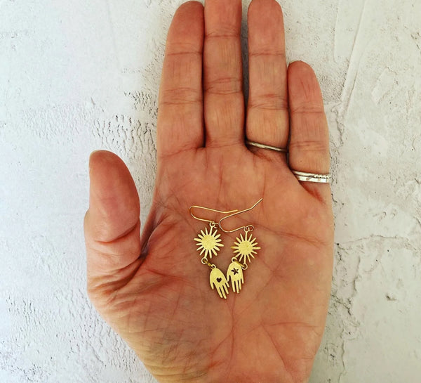 Bestowal Hand Earrings