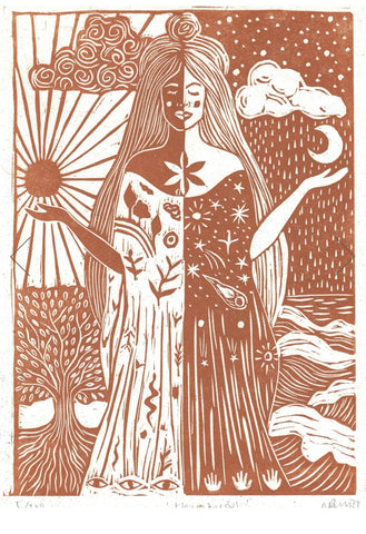 Harmonious Linoprint, Prints by the Bay, Nicole Revy