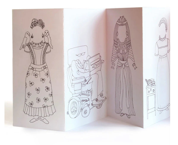 Rosie Flo's Famous People Colouring Concertina
