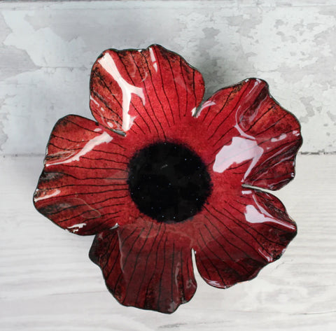 Poppy Trinket Dish, Red, TD-6,
