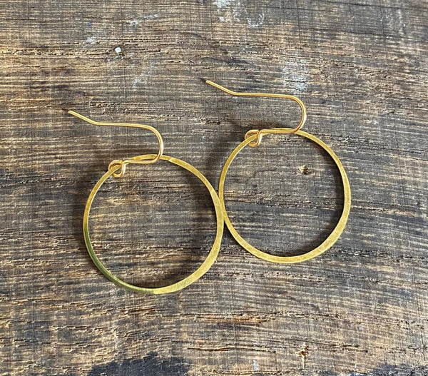 Large Planished Brass Hoops, Stuff Made from Things