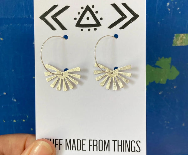 Sun Beam Earrings - Various finishes