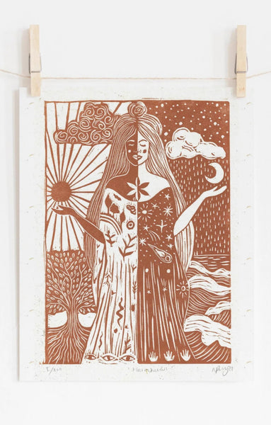 Harmonious Linoprint, Prints by the Bay, Nicole Revy