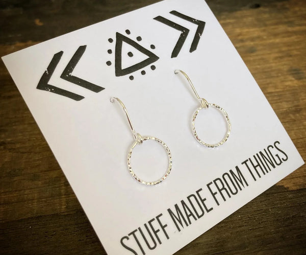 Sterling Silver Diamond Cut Hoops