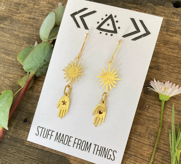 Bestowal Hand Earrings