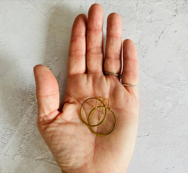 Large Planished Brass Hoops, Stuff Made from Things