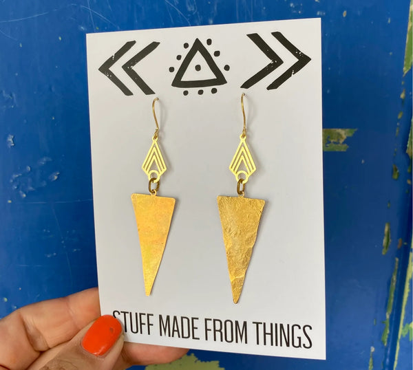 Beaux Triangle Earrings, Stuff Made from Things