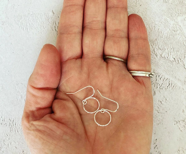 Sterling Silver Diamond Cut Hoops