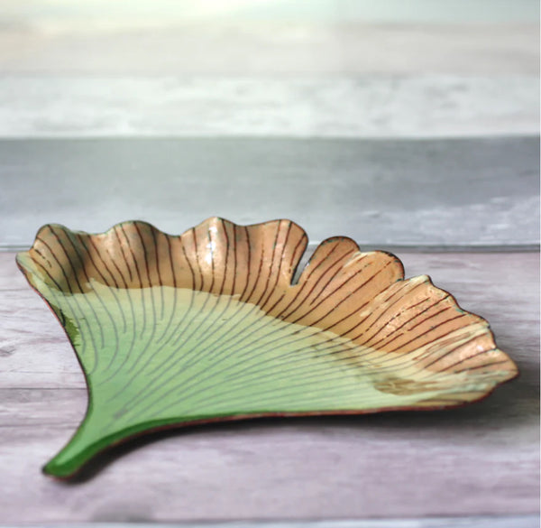 Ginkgo Leaf Trinket Dish, Mixed, TD-2,