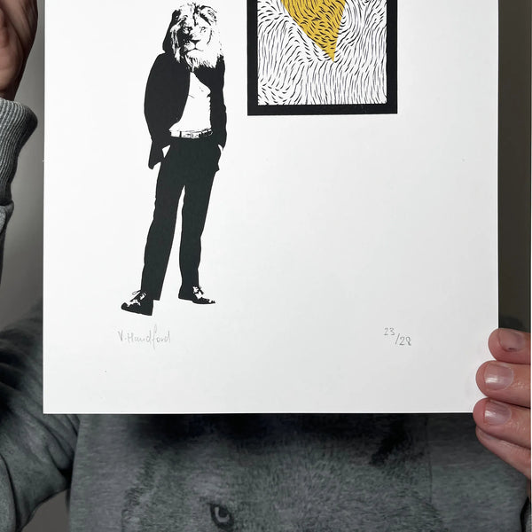 Lion Abstract, A4, Memori Prints