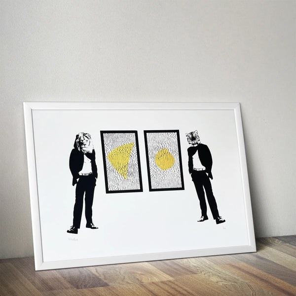Lion & Tiger Abstract, A2, Memori Prints