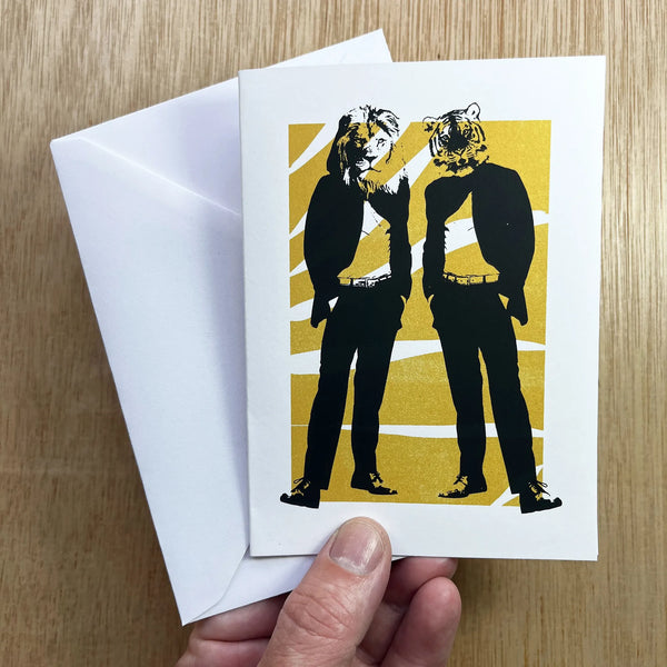Lion & Tiger Card, Memori Prints