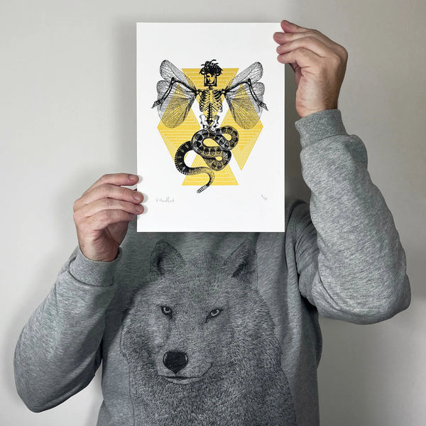 Medusa V5, A4, Gold & Black, Memori Prints