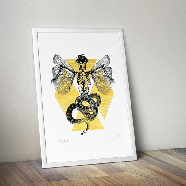 Medusa V5, A4, Gold & Black, Memori Prints