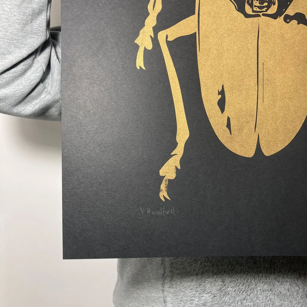 Metamorphasis, A2, Gold on Black, Memori Prints