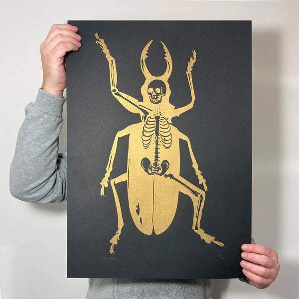 Metamorphasis, A2, Gold on Black, Memori Prints