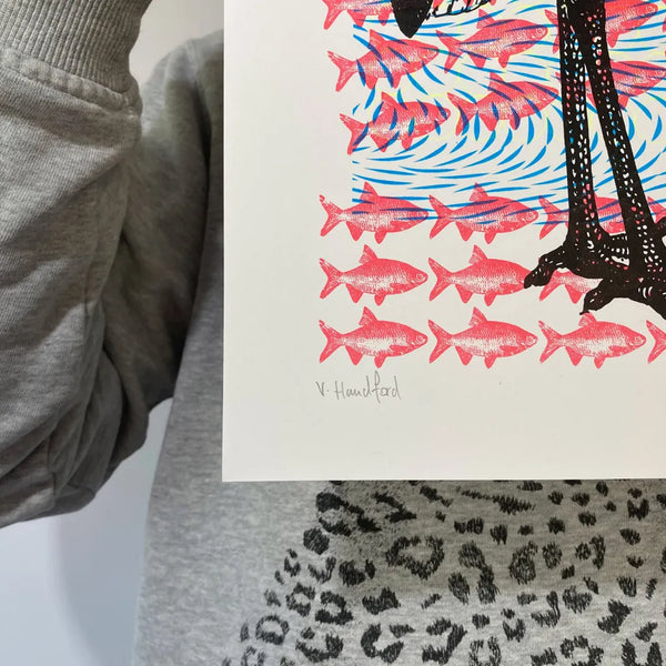 Stork By The River, A3,  Memori Prints