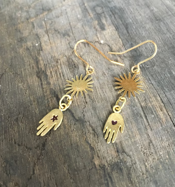 Bestowal Hand Earrings