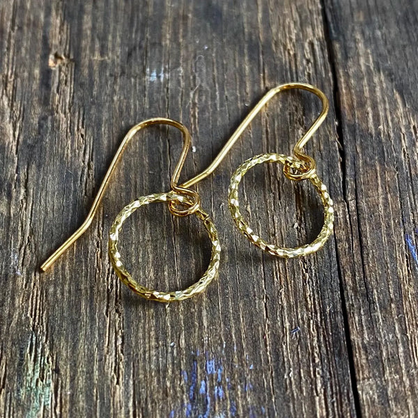 Gold Plated Diamond Cut Hoops, Stuff Made from Things