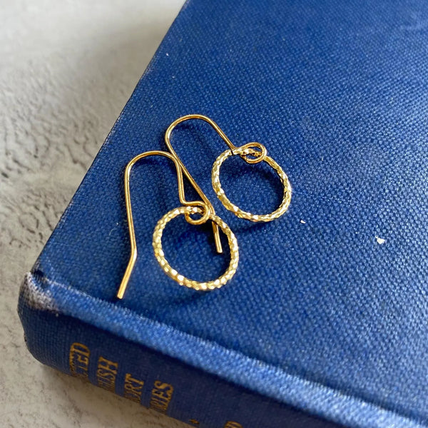 Gold Plated Diamond Cut Hoops, Stuff Made from Things